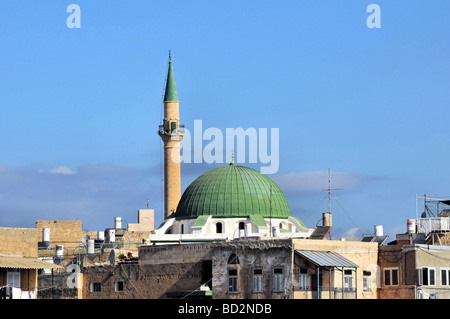 Israele Galilea acro la vecchia città murata Ahmed Al Jazzar mosque Foto Stock