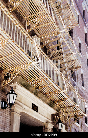 New York City Tenement Upper East Side di Manhattan STATI UNITI D'AMERICA Foto Stock