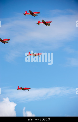 Fairford Airshow 2009 Domenica Pilatus NCPC 7 Turbotrainer PC 7 Team Pilotenschule Swiss Air Force Foto Stock