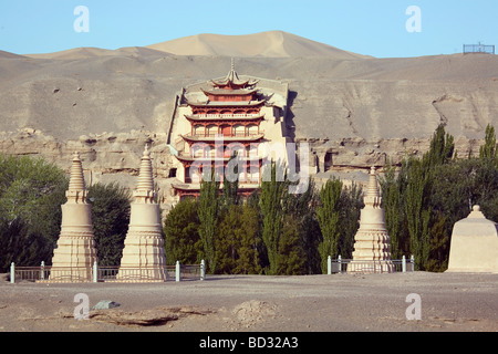 Le grotte di Mogao,Dunhuang,Cina Foto Stock