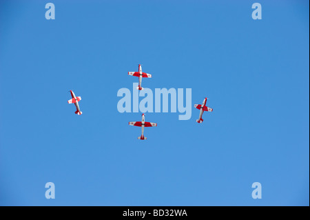 Fairford Airshow 2009 Domenica Pilatus NCPC 7 Turbotrainer PC 7 Team Pilotenschule Swiss Air Force Foto Stock