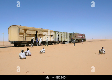 Nubia sudan stazione ferroviaria nei pressi di karima Foto Stock