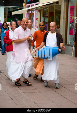 Hare Krishna seguaci Foto Stock