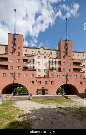 Cortile interno di Karl Marx-Hof, Vienna, Austria Foto Stock