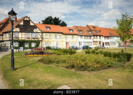 Word, Quedlinburg, Sassonia Anhalt, Germania Foto Stock