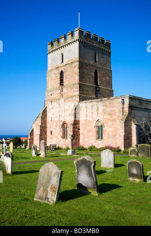 St Aidens Chiesa Bamburgh Northumberland Inghilterra Foto Stock