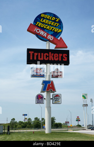 Mondi più grande arresto carrello è Iowa 80 sulla Interstate 80 Foto Stock