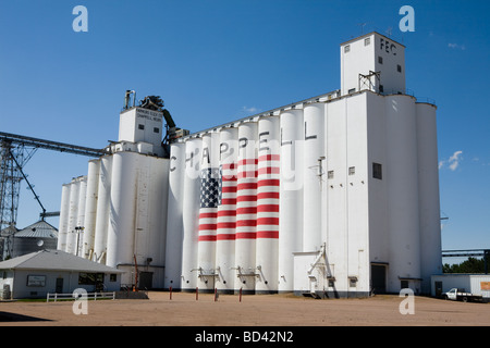 Enorme silos per il grano Chappell Nebraska Foto Stock