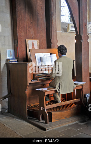 Organo della chiesa Chiesa ranworth norfolk Inghilterra Foto Stock