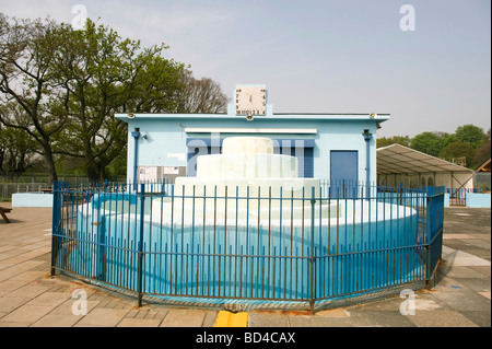 Tooting Bec Lido, London, SW17, Regno Unito Foto Stock