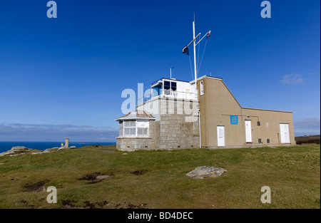 Testa gwennap coast guard guarda la Cornovaglia Foto Stock