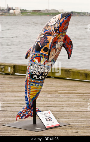 Dolphin parade, statue di Halifax, Nova Scotia, Canada Foto Stock