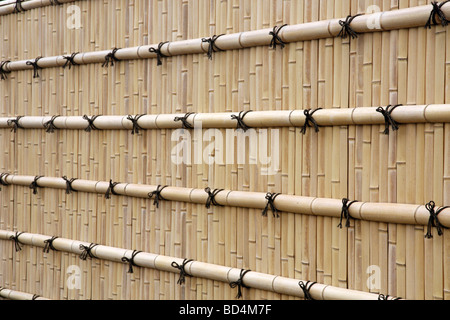 Recinto di bambù in il castello di Nijo. Il protocollo di Kyoto. Kansai. Giappone Foto Stock