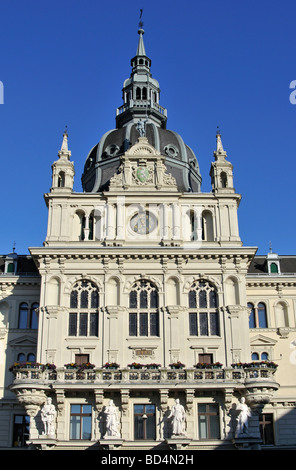 Facciata dettaglio Rathaus Town Hall Graz Austria Foto Stock