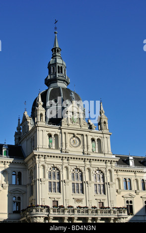 Facciata dettaglio Rathaus Town Hall Graz Austria Foto Stock