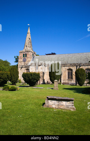 St Lawrences Chiesa Parrocchiale di Warkworth Northumberland Inghilterra Foto Stock