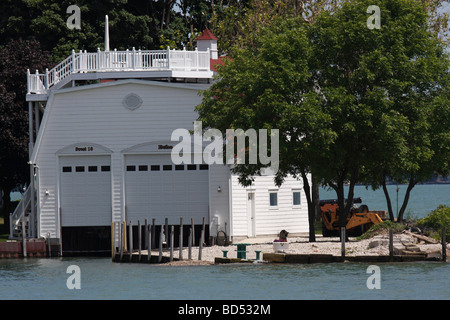 L'isola del lago Erie si trova nel molo ad alta risoluzione dell'Ohio, Stati Uniti Foto Stock