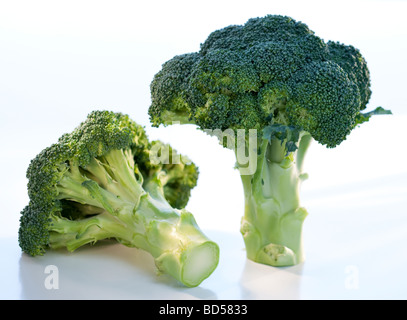 Due mazzetti di broccoli Foto Stock