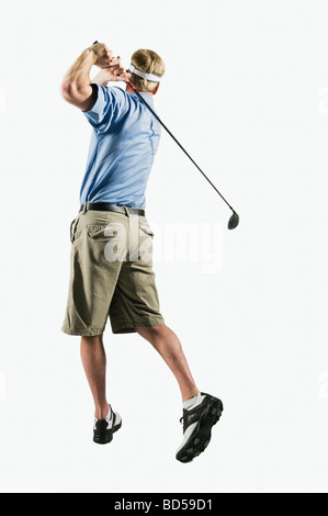 Un giocatore di golf Foto Stock