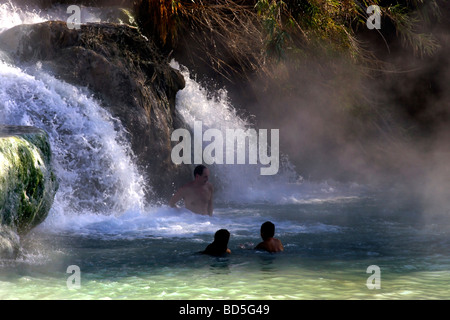 Hot Springs vulcaniche di Saturnia Toscana Italia Foto Stock