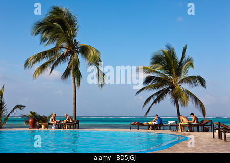 Karafuu Hotel Beach Resort, Pingwe, Zanzibar, Tanzania Africa Foto Stock