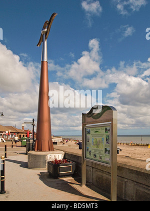 Fine marcatore per Trans Pennine trail a Hornsea Yorkshire Regno Unito Foto Stock