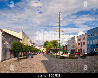 Città di Schonberg in Bayerischer Wald, Parco Nazionale della Foresta Bavarese, Bassa Baviera, Germania Foto Stock