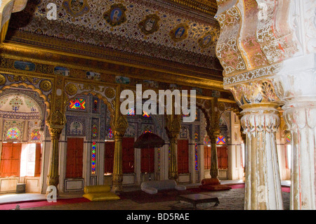 Meherangarh Fort, la maestosa fortezza, Phool Palace,Flower Palace,soffitti dorati,ritratti,udienze private, Jodhpur, Rajasthan Foto Stock