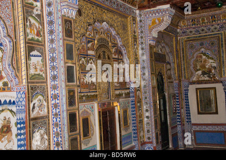 Meherangarh Fort, la maestosa fortezza, Phool Palace,Flower Palace,soffitti dorati,ritratti,udienze private, Jodhpur, Rajasthan Foto Stock