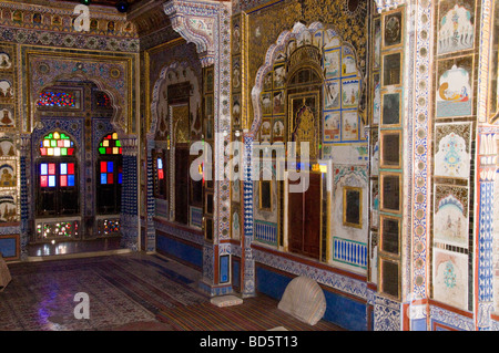 Meherangarh Fort, la maestosa fortezza, Phool Palace,Flower Palace,soffitti dorati,ritratti,udienze private, Jodhpur, Rajasthan Foto Stock