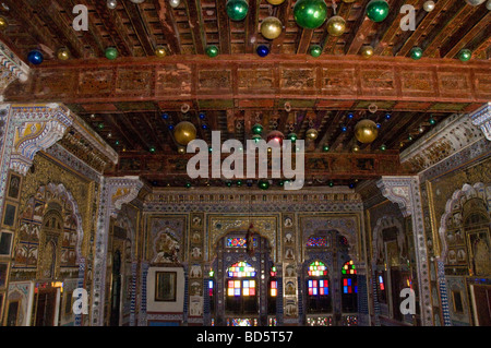 Meherangarh Fort, la maestosa fortezza, Phool Palace,Flower Palace,soffitti dorati,ritratti,udienze private, Jodhpur, Rajasthan Foto Stock