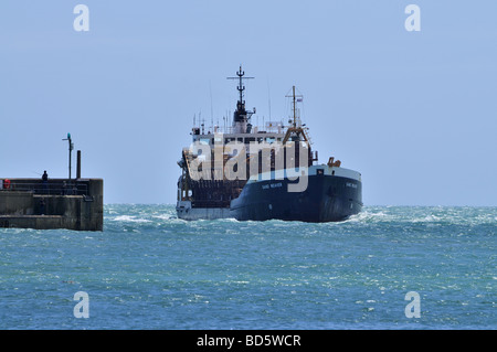 Draga vela in Shoreham Port Foto Stock