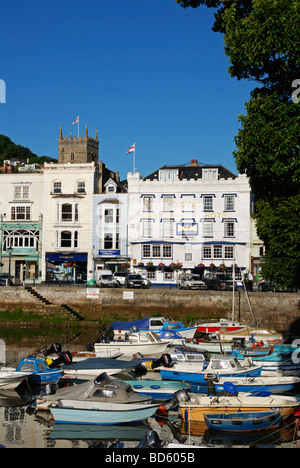 La barca 'flottante' a Dartmouth, Devon, Regno Unito Foto Stock