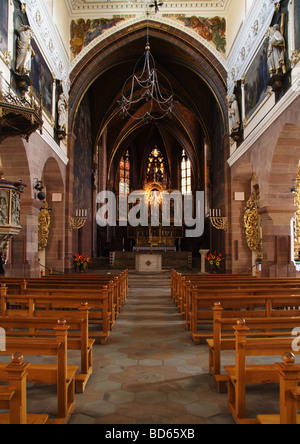 Interior ot Cathedrale , Unserer lieben Frau ll Villingen Foresta Nera in Germania Foto Stock