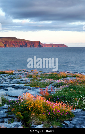 Tramonto da doolin guardando verso le scogliere di Moher County Clare Foto Stock