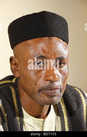 L Imam Moussa Nchamoun, ritratto, Islam, Bafoussam, Camerun, Africa Foto Stock