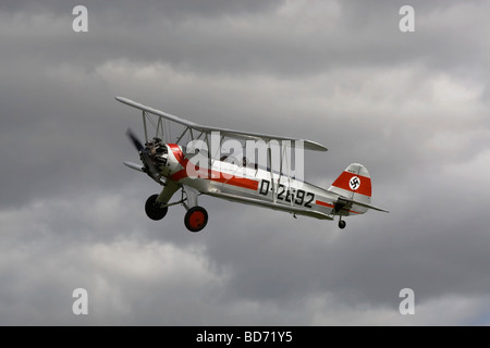 Un Focke Wulf Fw44 Stieglitz velivolo formazione della Luftwaffe Foto Stock