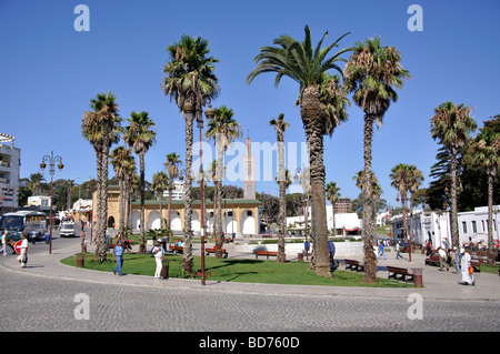 Gran Socco con fontana, Tangeri, Regione Tangier-Tétouan, Marocco Foto Stock