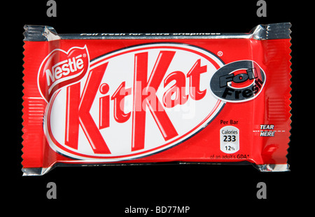 Nestlé Kit Kat Chocolate Bar girato in studio Foto Stock