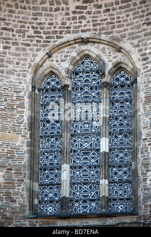 Dettaglio della finestra esterna presso l'entrata principale per la Cattedrale di Aquisgrana della Renania settentrionale-Vestfalia Germania Europa Foto Stock