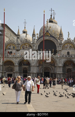 Basilica di San Marco, Piazza San Marco, Venezia, Italia Foto Stock