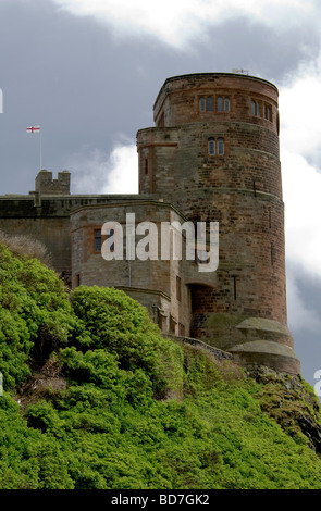 Il castello di Bamburgh, Northumberland, England, Regno Unito Foto Stock