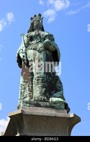 La regina Victoria Statua in Candie Gardens St. Peter Port Guernsey nelle isole del Canale Foto Stock