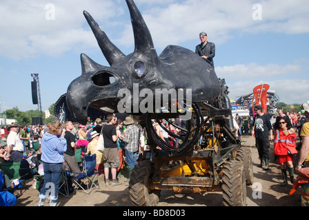 Processione al festival di Glastonbury nel Somerset, Inghilterra, Regno Unito Foto Stock