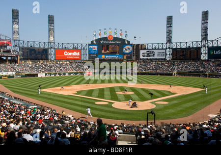 Baseball gioco in U S Campo Celluar Foto Stock