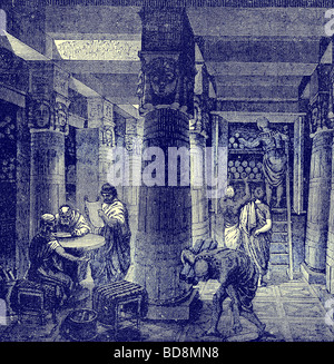 La Biblioteca di Alessandria illustrazione dalla storia illustrata del mondo Ward Lock c 1880 Foto Stock