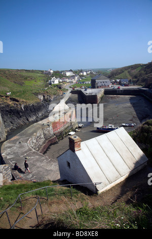 Porto Porthgain Pembrokeshire Coast National Park Wales UK Foto Stock