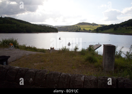 Pesca Ladybower, Peak District , Derbyshire, Inghilterra. Foto Stock