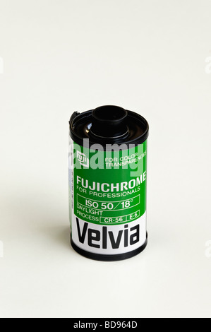 35mm rotolo di Fujichrome Velvia Film Foto Stock