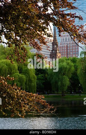 La laguna è un piccolo lago nel Boston Common che è un parco pubblico e giardino Boston Massachusetts Foto Stock